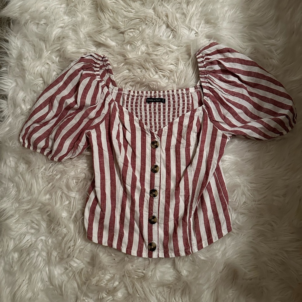 Abercrombie Puff Sleeve Blouse Size Small